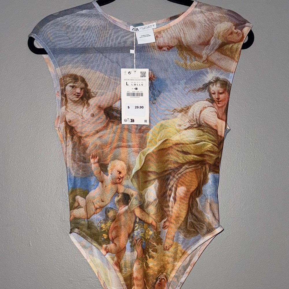 Zara Renaissance Art Print Bodysuit
